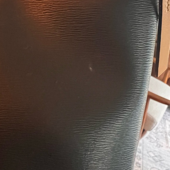 Longchamp Le Pliage Black Leather Tote Bag - Picture 5 of 7